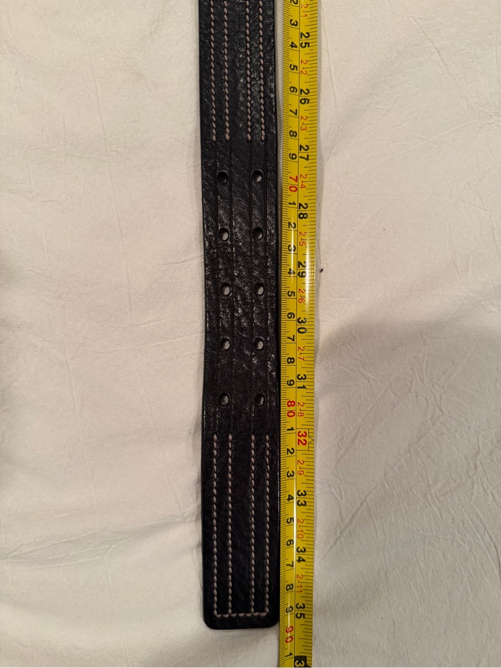 Women’s Coach Black Leather Belt with Contrast Stitching - Picture 3 of 6